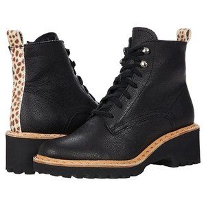 New DOLCE VITA Hinto Lace-Up Wedge Combat Booties